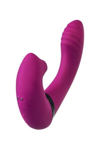 jos vibrator with clitoral stimulator jos spin, silicone, purple, 23 cm na Arena.pl