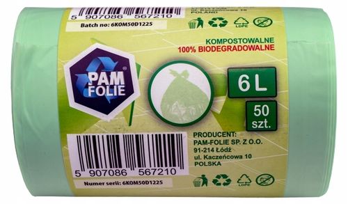 WORKI NA ŚMIECI Biodegradowalne Kompostowalne Ekologiczne 6L 200 szt na Arena.pl