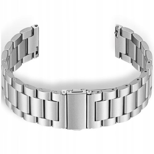 PASEK BRANSOLETA DO ZEGARKA SMARTWATCHA UNIWERSALNA 22mm SREBRNA +TELESKOPY na Arena.pl