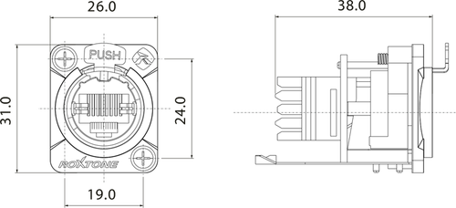 Roxtone gniazdo tablicowe RJ45 CAT5e RE8FD5I na Arena.pl