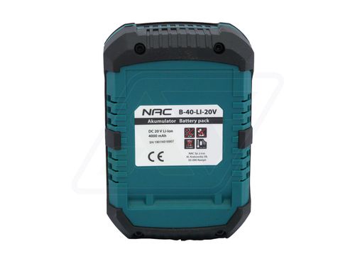 AKUMULATOR NAC B-40-LI-20V 4 AH DO ELEKTRONARZĘDZI AKUMULTISYSTEM 20 V na Arena.pl