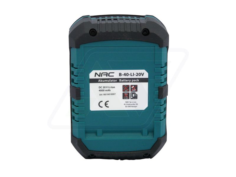 AKUMULATOR NAC B-40-LI-20V 4 AH DO ELEKTRONARZĘDZI AKUMULTISYSTEM 20 V zdjęcie 14