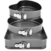 TORTOWNICA OKRĄGŁA PROSTOKĄTNA KWADRATOWA SERCE BLACHA DO PIECZENIA 3SZT