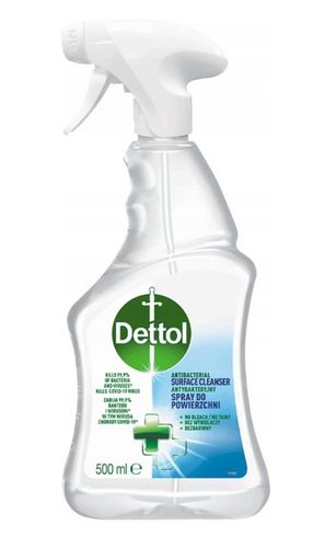 DETTOL Antybakteryjny Spray do dezynfekcji i mycia powierzchni 4x 500ml na Arena.pl