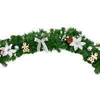 GIRLANDA ŚWIĄTECZNA CHOINKOWA UDEKOROWANA 180 cm DEKORACJA STROIK NA ŚWIĘTA