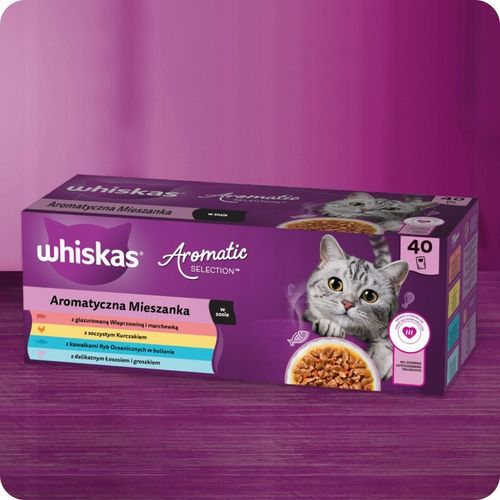 SASZETKI WHISKAS AROMATIC SELECTION AROMATYCZNA MIESZANKA W SOSIE na Arena.pl