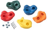 Plastikowe kamienie na ściankę wspinaczkową 5szt ze śrubami