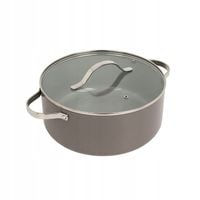 Garnek z pokrywką ceramiczna powłoka greblon 4,1l 24 cm szklana pokrywka