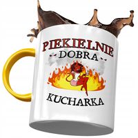 Kubek Żółty Dla Kucharki Piekielnie Dobra Kucharka Z Nadrukiem Ze Zdjęciem