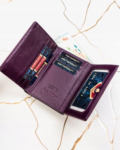 Portfel damski ze skóry Peterson modny skórzany z RFID STOP na prezent na Arena.pl