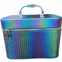 HOLOGRAFICZNY KUFEREK NA KOSMETYKI BIZUTERIĘ WALIZKA KOSMETYCZKA ORGANIZER