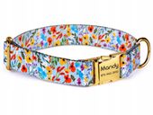 Obroża dla psa w Polne kwiaty z Imię rozmiar S
