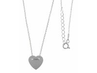 Delikatny rodowany srebrny naszyjnik gwiazd celebrytka serce serduszko heart srebro 925 FL152N