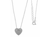 Delikatny rodowany srebrny naszyjnik gwiazd celebrytka serce serduszko heart srebro 925 FL152N