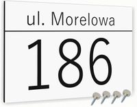 Tabliczka adresowa Dibond Tablica adres posesji Biała 20x15