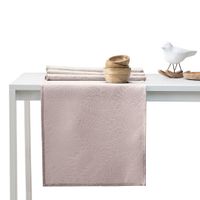 Zestaw obrus + bieżnik plamoodporny GAIA 115x180 + 35x180 Pudrowy Róż