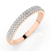 pierścionek z różowego złota 585 z diamentem (brylantem) 0,18 ct lab