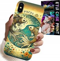 ETUI DO IPHONE X / XS - ZNAK ZODIAKU, RYBA ASTRONOMIA + FOLIA