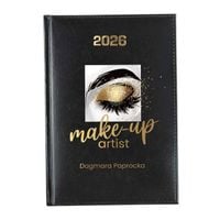 KALENDARZ Dzienny 2026 prezent dla makijażystki A5 czarny z NADRUKIEM
