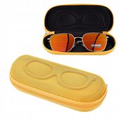 Żółte ETUI NA OKULARY korekcyjne przeciwsłoneczne Pokrowiec na zamek
