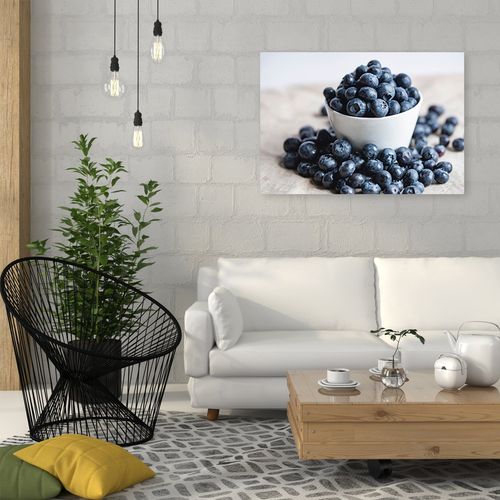 Obraz na płótnie - Canvas, Jagody w misce 120x80 na Arena.pl