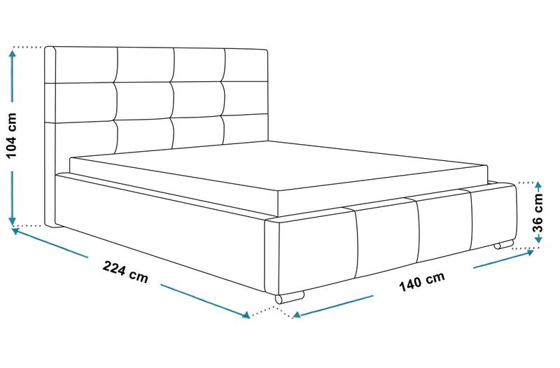Łóżko tapicerowane LUX 5 120x200 ze  Stelażem i pojemnikiem zdjęcie 11