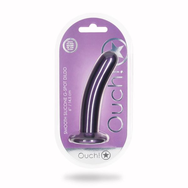 Smooth Silicone G-Spot Dildo - 6'' / 14,5 cm zdjęcie 2