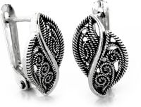 Kolczyki srebrne 925 angielskie zapięcie ażurowe na elegancko na prezent s