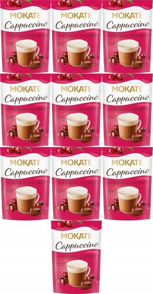 Napój Kawowy Kawa Cappuccino Wiśnia w Czekoladzie 110g Pianka Mokate x10 zdjęcie 1