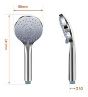 słuchawka prysznicowa 5 trybów g1/2 chromowana