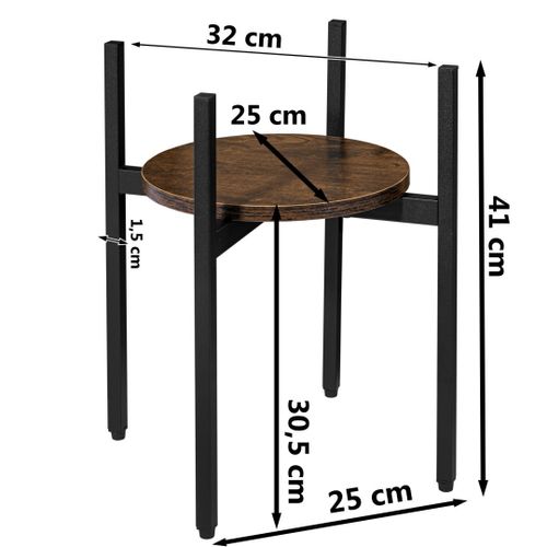 Kwietnik stojący loftowy Torre Rustic 40 cm czarny na Arena.pl