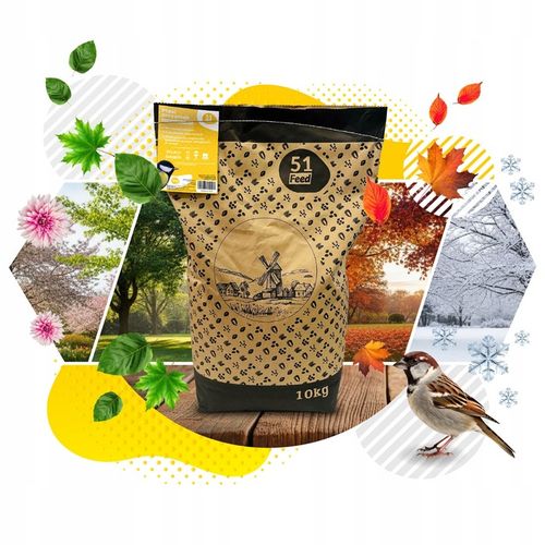 KARMA DLA PTAKÓW 10kg ZE SŁONECZNIK DROBNE ZIARNO DO KARMNIK + PLAKAT na Arena.pl