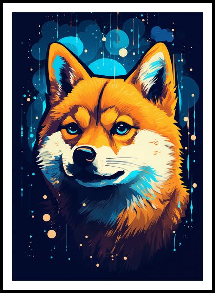 Plakat 64x90cm Lisek w Kosmosie zdjęcie 3