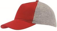 5 segmentowa czapka baseballowa UP TO DATE, czerwony, szary