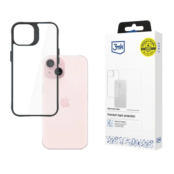 Etui 3mk Satin Armor Case+ na iPhone 15 - przezroczyste zdjęcie 1