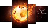 70CM 120CM OBRAZ 4 ELEM PIŁKA OGNIU ŚCIENNY