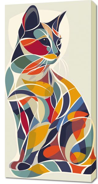 Obraz 50x100cm Kalejdoskopowy Kot zdjęcie 1