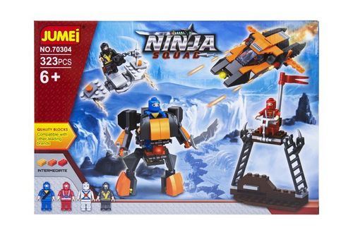 Klocki Jumei WOJOWNICY NINJA 323 elementy, 38 x 26 cm na Arena.pl