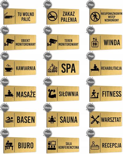 Tabliczka na drzwi znak napis Piktogram Tablica informacyjna Aluminium na Arena.pl