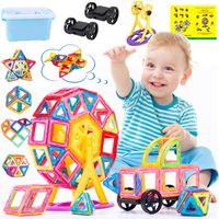 KLOCKI MAGNETYCZNE KONSTRUKCYJNE DOM 180 EL. ZESTAW EDUKACYJNY KREATYWNE