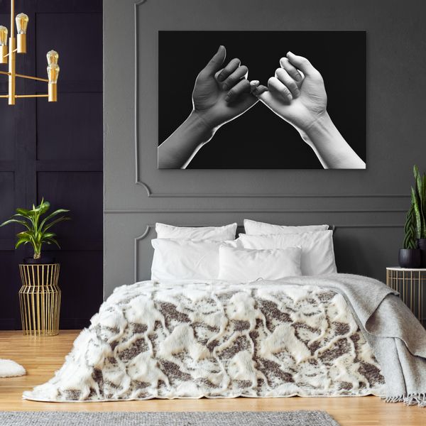 Obraz Na Ścianę DŁONIE Abstrakcja Posąg 3D Minimalizm 40cm x 30cm zdjęcie 2