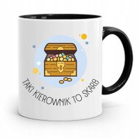 Kubek Czarny Dla Kierownika Kierownik To Skarb Z Nadrukiem Ze Zdjęciem