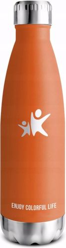 Termos Kubek Termiczny na Kawę Herbatę Stalowy Szczelny Pomarańczowy 350ml na Arena.pl