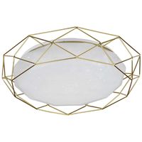 Sufitowa LAMPA plafon Sven 98-66312 Candellux dekoracyjna OPRAWA industrialna LED 24W 3000K z efektem gwiazd biała złota