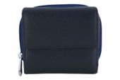 Portfel skórzany młodzieżowy - Granatowy