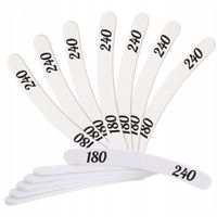 Pilnik do paznokci manicure 180 240 biały 100 szt