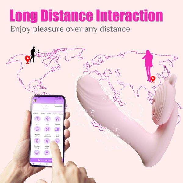 Silicone Vibrator 3 Speeds, 6 FrequenciesFinger Function, Heating + App zdjęcie 8