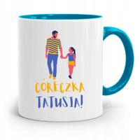 Kubek Błękitny Dla Córki Córeczka Tatusia Z Nadrukiem Ze Zdjęciem