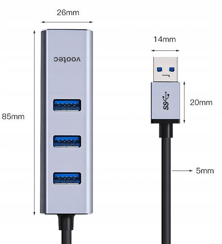 ADAPTER HUB KARTA SIECIOWA ETHERNET LAN USB 1000 Mbps RJ45 GIGABIT SZYBKA na Arena.pl