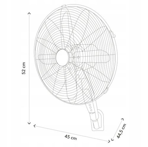 Wentylator wiszący ścienny z pilotem 40cm na Arena.pl